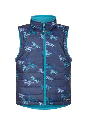 Kids Pony Tracks Reversible Quilted Riding Vest by Kerrits