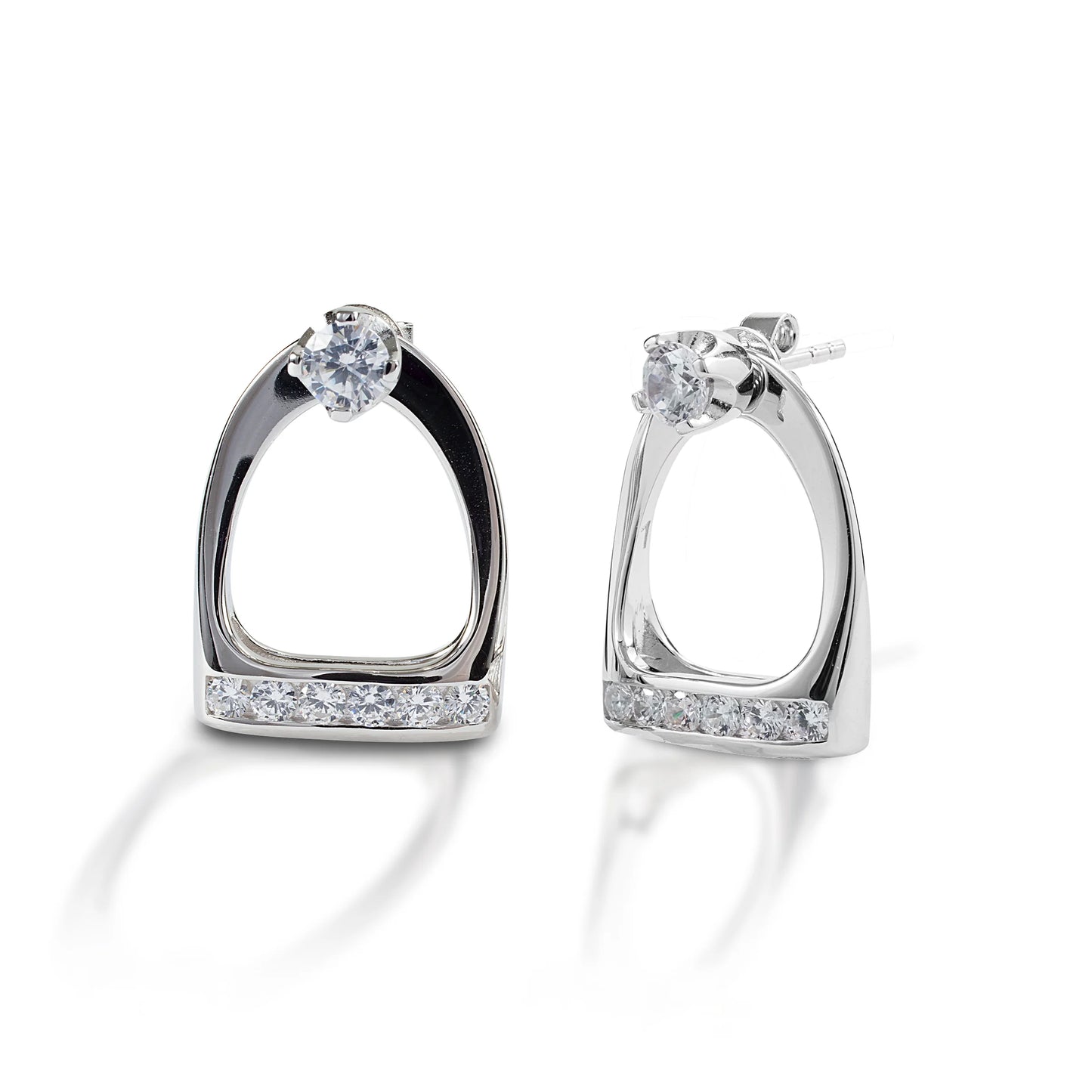 Kelly Herd Stud Earrings with Small English Stirrup Jackets