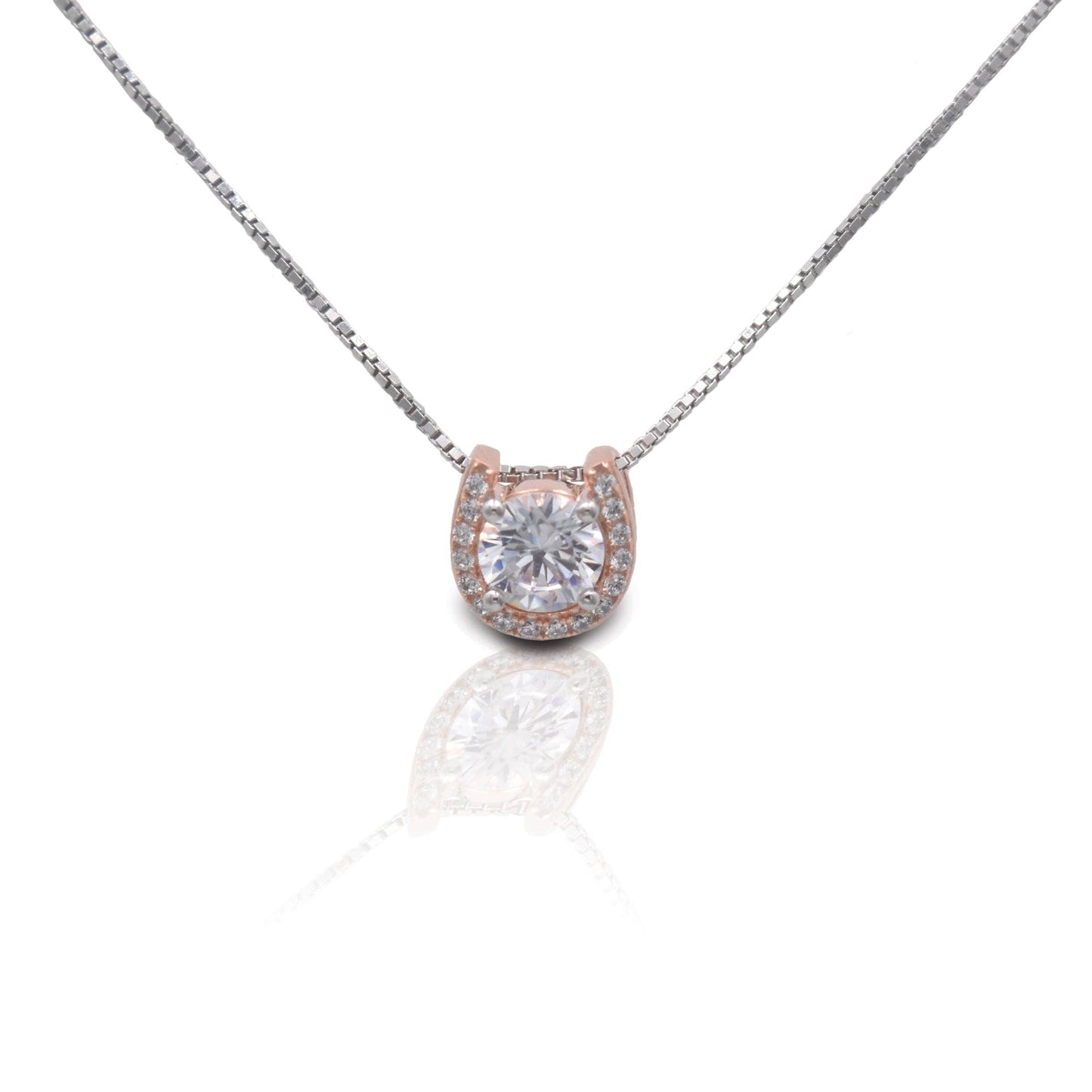 Kelly Herd Rose Gold Sterling Silver Horseshoe Necklace