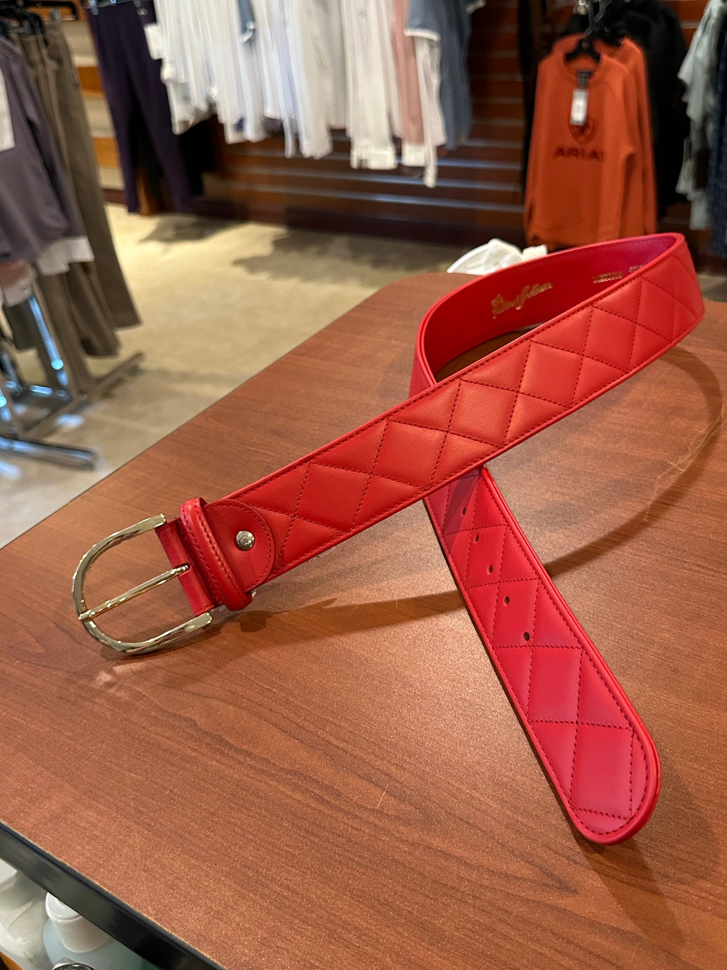 Tailored Sportsman Quilted Leather C Belt