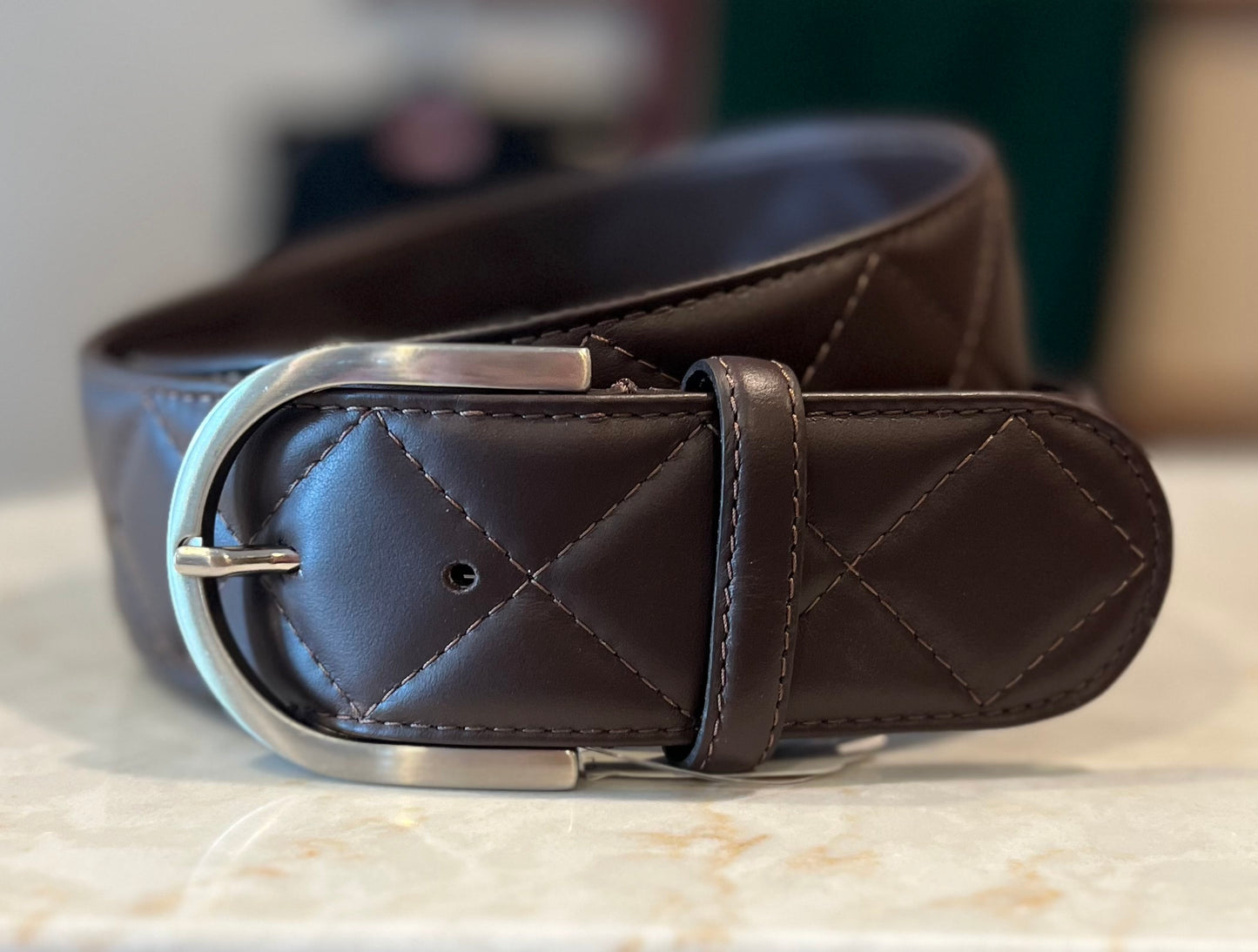 Tailored Sportsman Quilted Leather C Belt