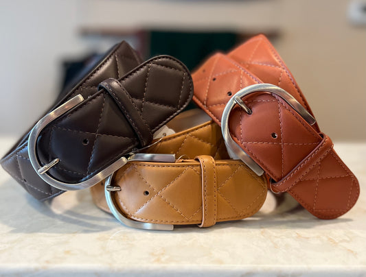 Tailored Sportsman Quilted Leather C Belt