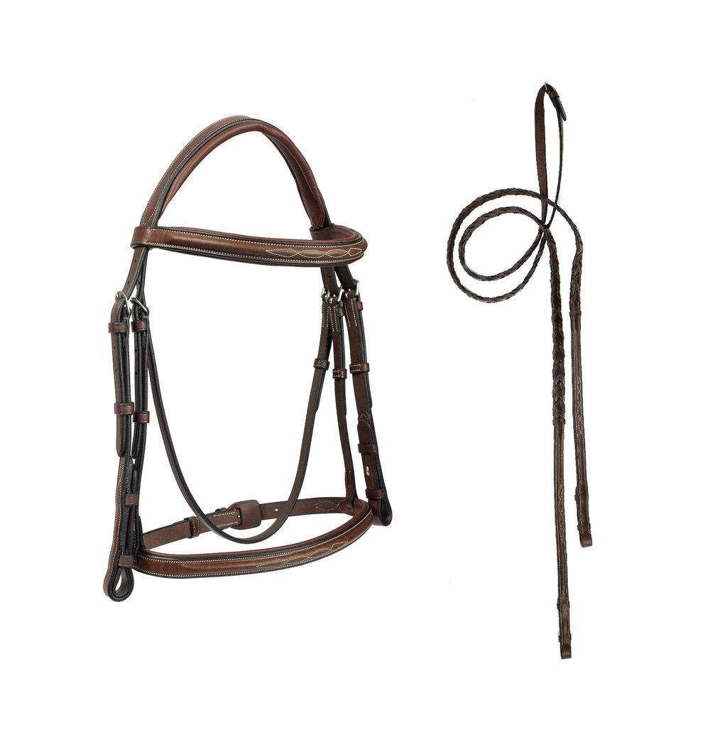 Imperial Bridle with Raised Fancy Laced Reins