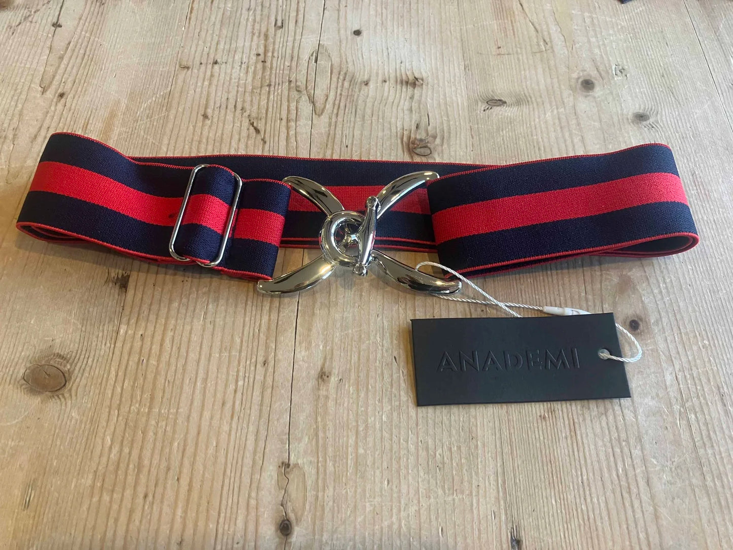Anademi Stretch Belt with Silver Bit Buckle
