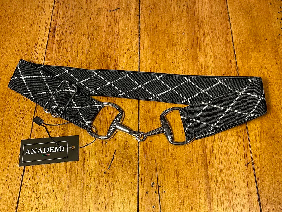 Anademi Stretch Belt with Silver Bit Buckle