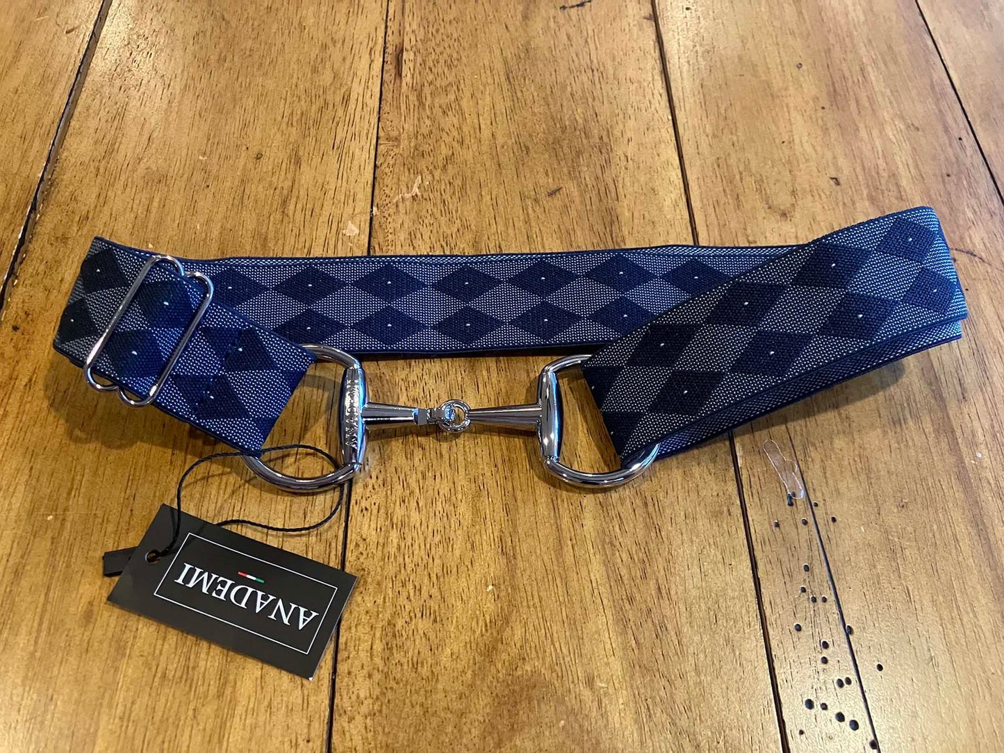 Anademi Stretch Belt with Silver Bit Buckle
