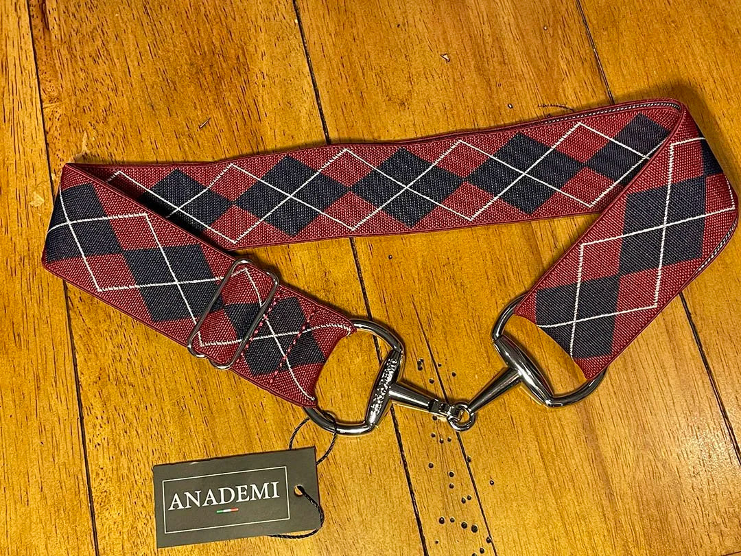 Anademi Stretch Belt with Silver Bit Buckle