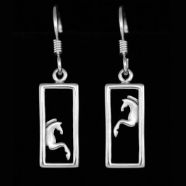 Duet Silver Horse Earrings by Jennuinely Jeni