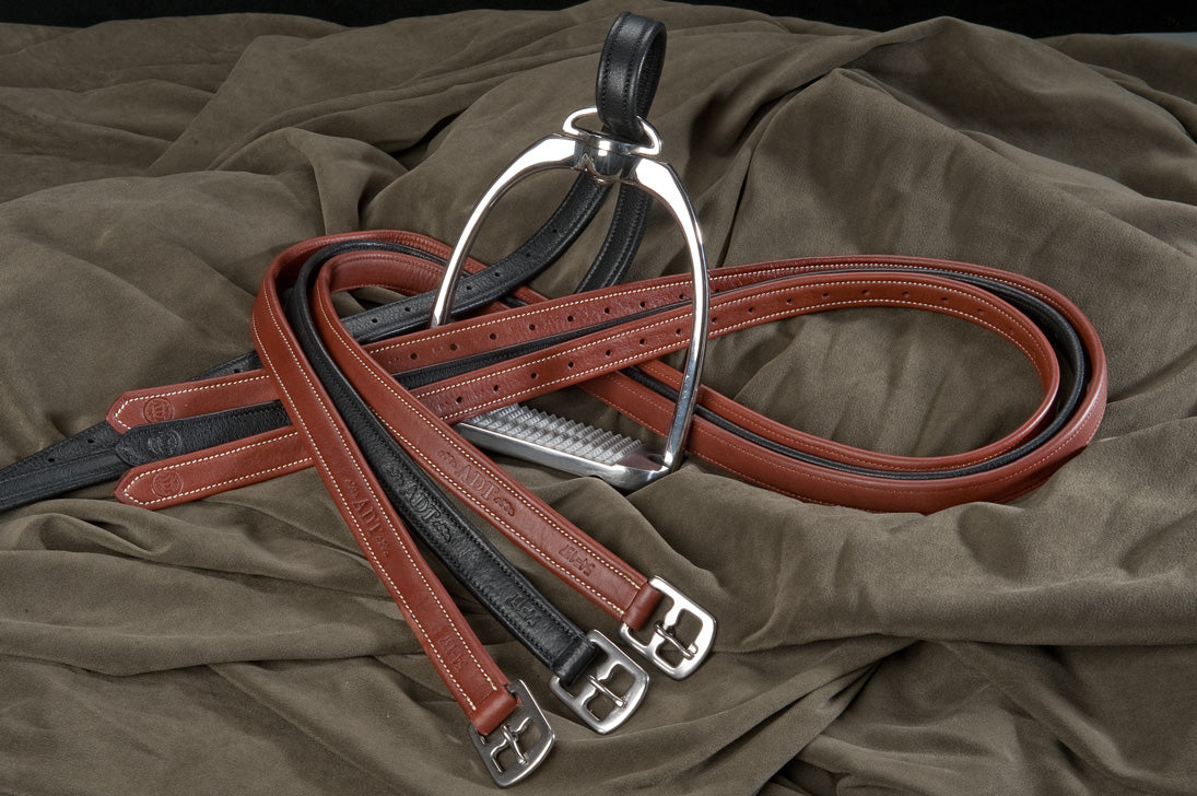 Calfskin Covered Stirrup Leathers by Arc De Triomphe