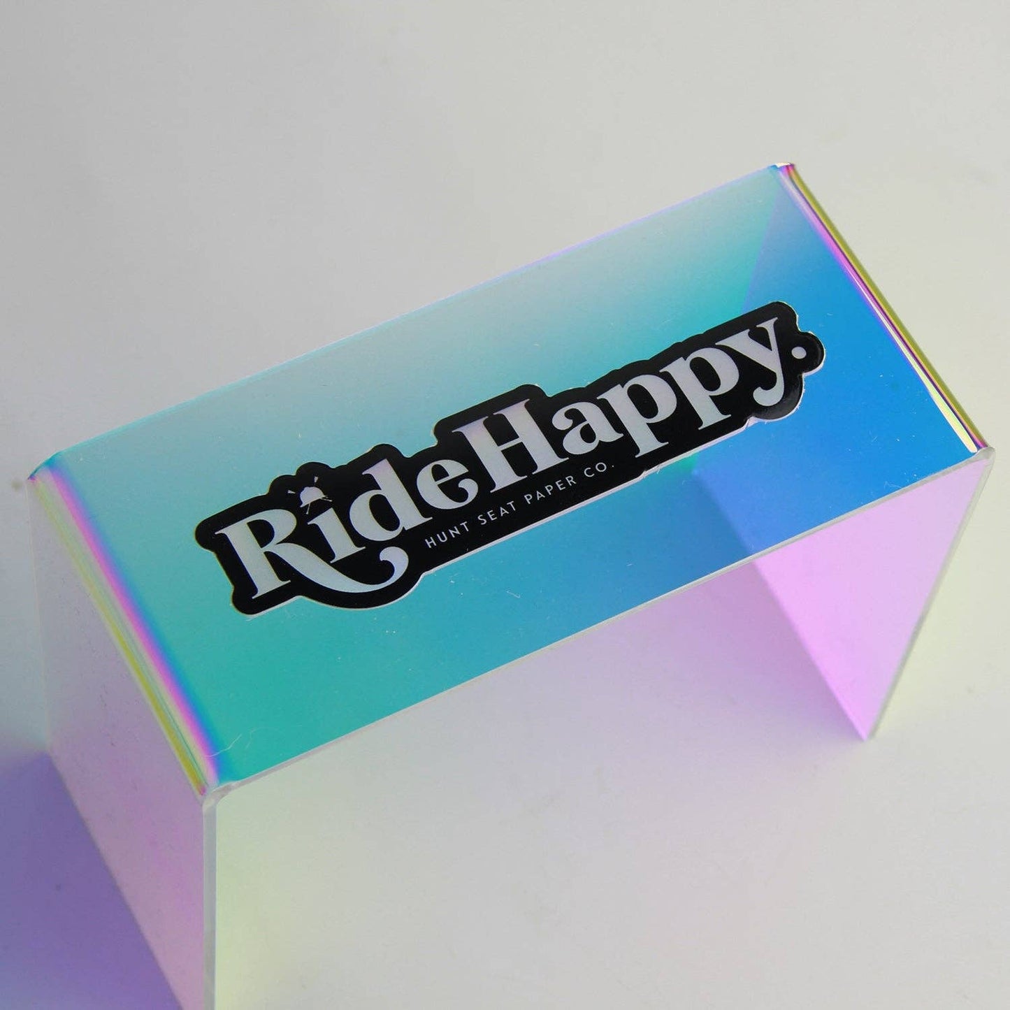 Ride Happy Holographic Sticker