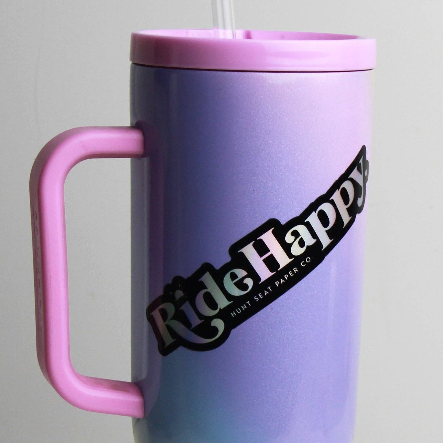 Ride Happy Holographic Sticker