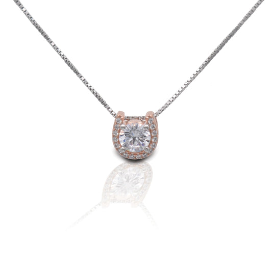 Kelly Herd Rose Gold Plated Horseshoe Necklace