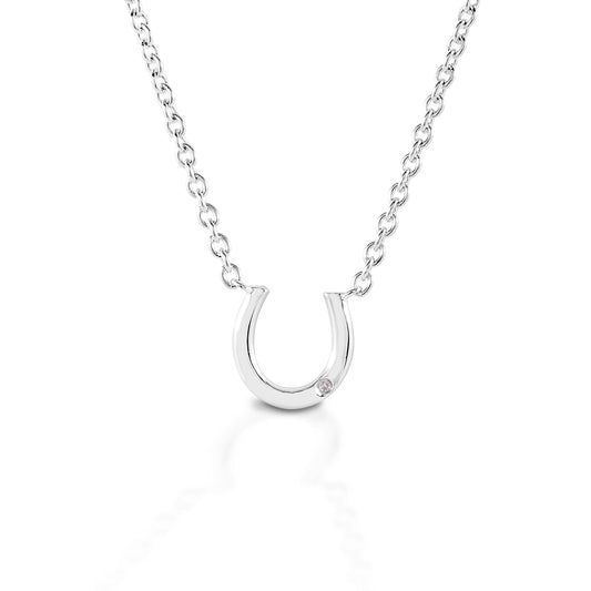 Kelly Herd Single Stone Horseshoe Necklace