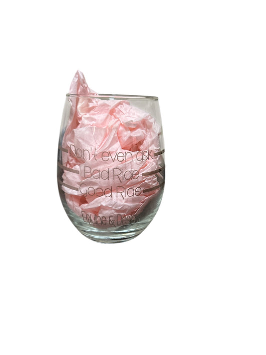 Equine and Design Wine Glass